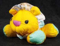 Fisher Price Puffalump Lion Yellow Plush Stuffed Animal #3704